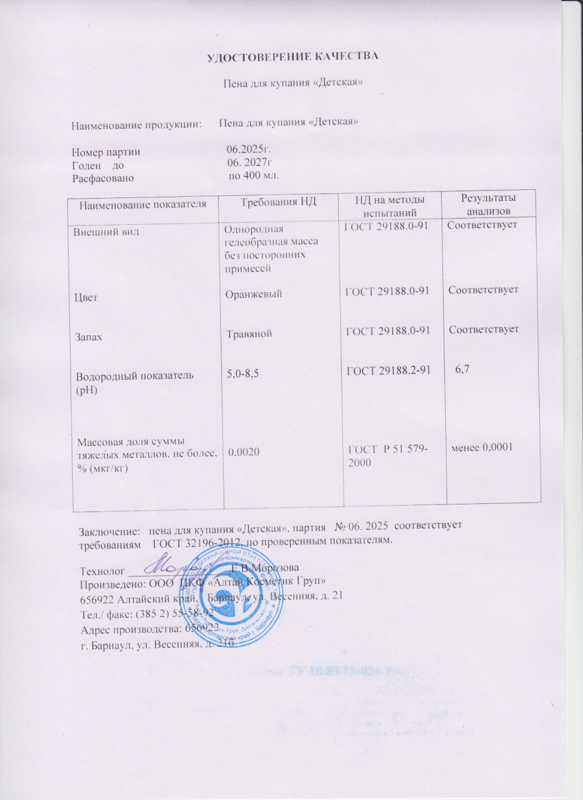 Паспорт №062025